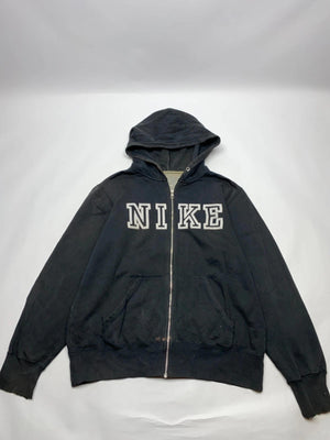 Nike Black Full-Zip Hoodie with Big Letter Logo