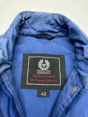 Belstaff Blue Quilted Utility Jacket Snap Button – Size 42