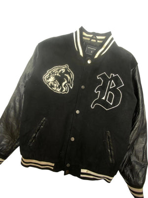 Black Chapter Badge Varsity Jacket Men's Small