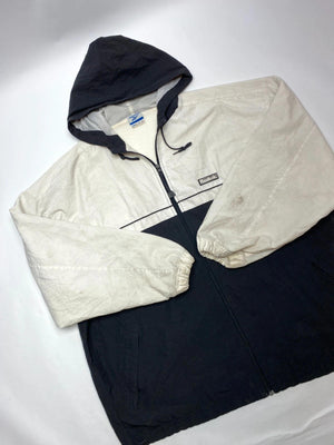 Reebok Vintage Two-Tone Hooded Windbreaker Jacket (Men’s XL/2XL)