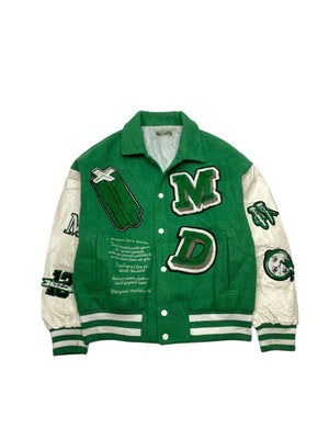 Green Badge Varsity Jacket Men's Medium