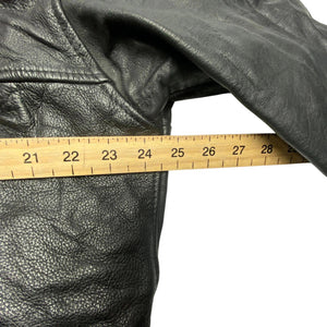 Black Leather Jacket Men's XL