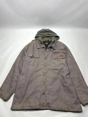 Wrangler Workwear Hooded Jacket – Brown/Grey – Men’s 2XL