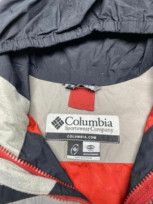 Columbia Hooded Waterproof Jacket Red Grey – Youth 14–16
