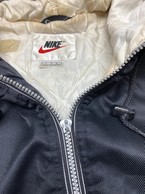 Vintage Nike Black & Beige Longline Hooded Jacket