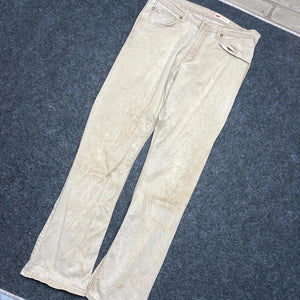 Beige Wrangler Straight Fit Trousers Women's W33