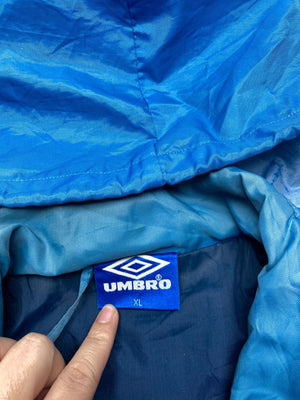 Vintage Umbro Navy Blue & Purple Hooded Windbreaker Jacket