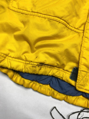 Vintage 90s Adidas Yellow & Navy Puffer / Ski Jacket