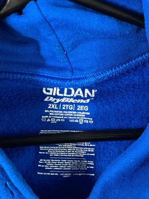 Gildan DryBlend Blue Hoodie – Central Illinois Electrical Services Logo