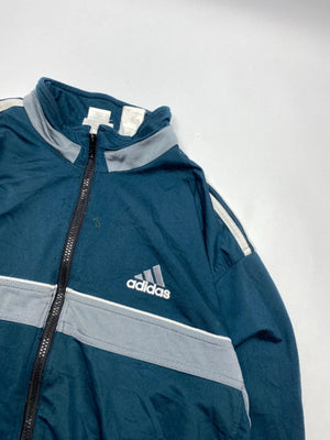 Adidas Vintage Navy Blue & Grey Track Jacket (Men’s L)
