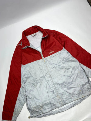 Adidas Red & Grey Windbreaker Jacket – Size L / 40