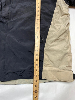 Kappa Black and Beige Hooded Windbreaker Jacket