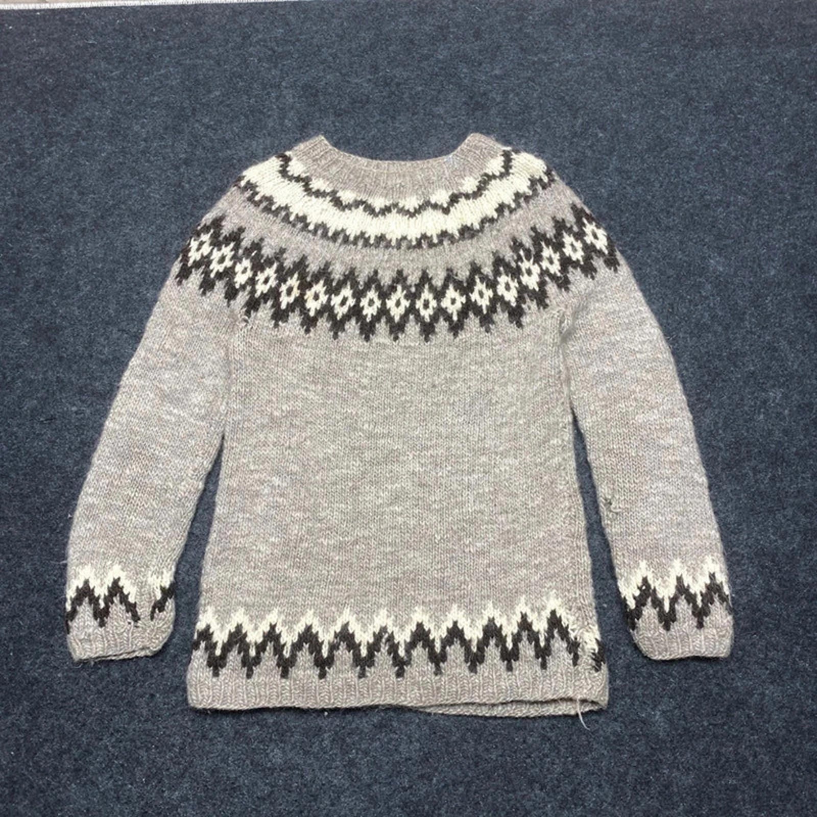 Vintage Grey Knitted Jumper Men's XS