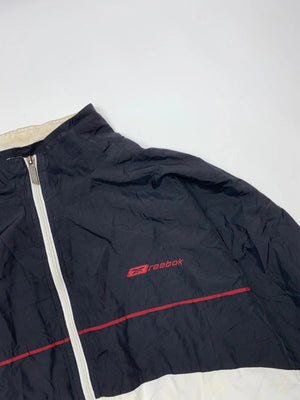 Reebok Vintage Black & White Windbreaker Jacket (Men’s 2XL / 54)