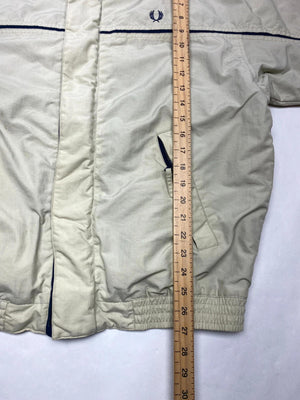 Fred Perry Men's Utility Jacket Cream with Navy Trim