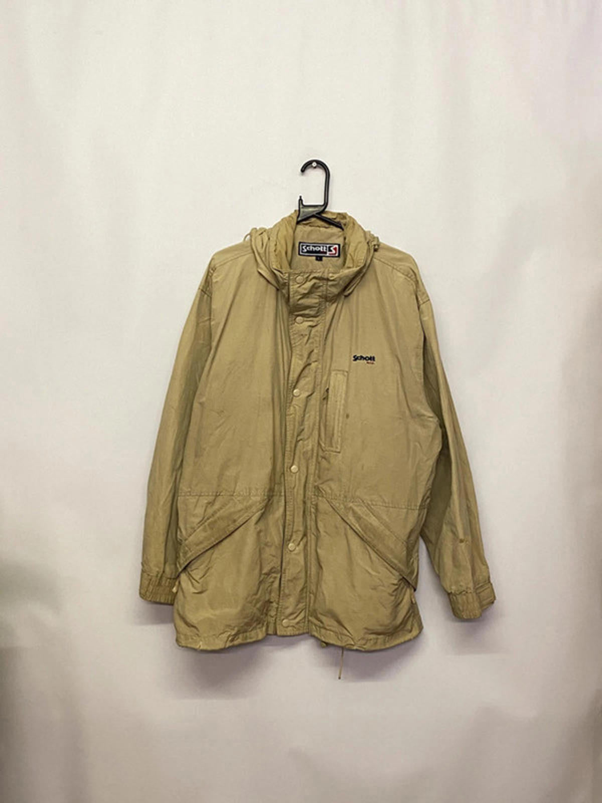 Schott NYC Beige Hooded Jacket (Men’s L)