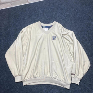 Cream Antigua V-neck Sweatshirt Men's Large