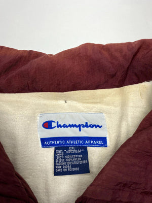 Champion Vintage Maroon Full-Zip Coach Jacket (Men’s XXL, Made in Taiwan R.O.C.)