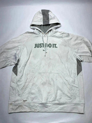 Nike Just Do It Pullover Hoodie White Grey – Size L