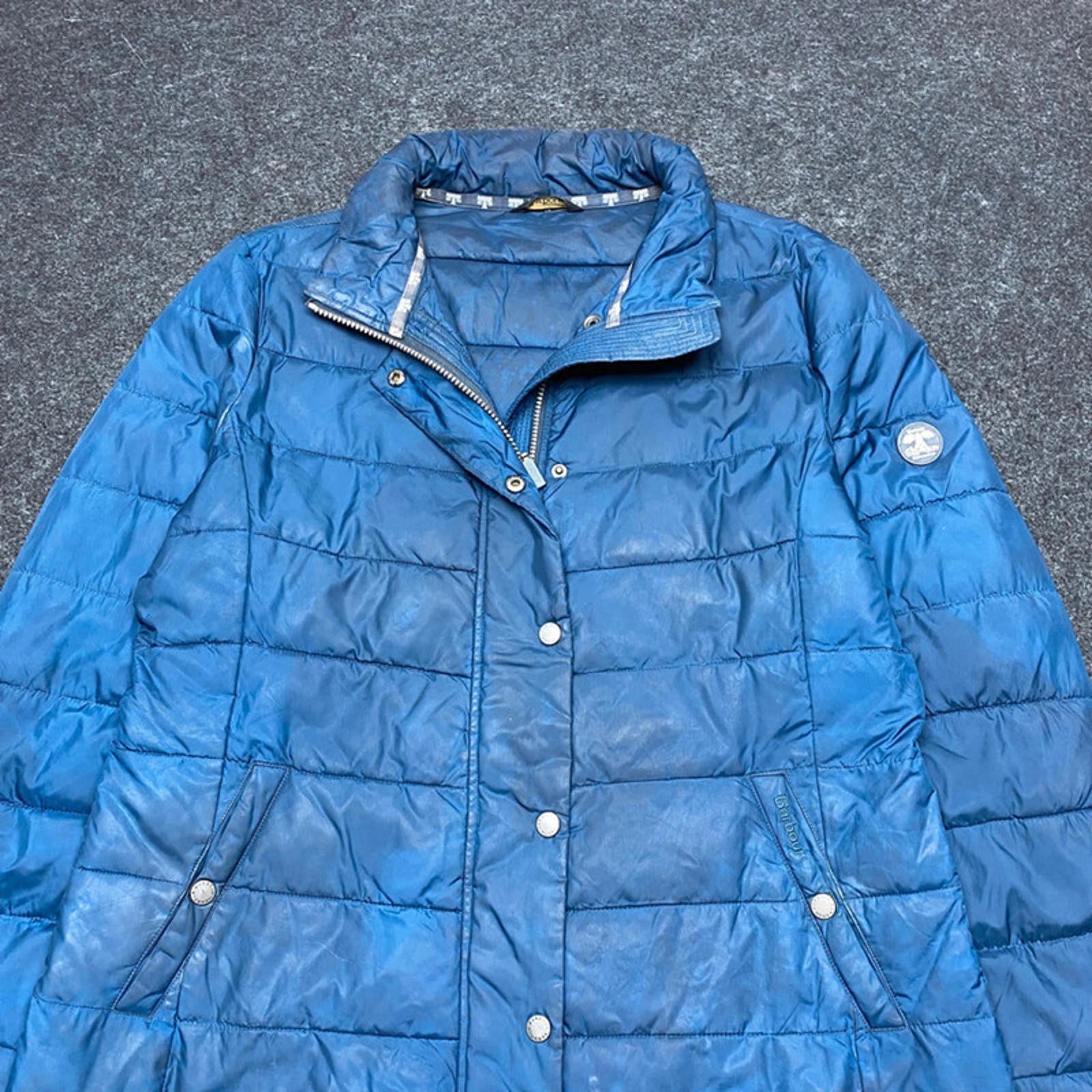 Blue Barbour Puffer Jacket Women's XL