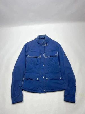 Belstaff Blue Quilted Utility Jacket Snap Button – Size 42