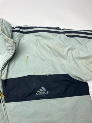 Vintage Adidas Two-Tone Grey & Navy Puffer Jacket