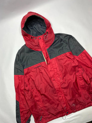 Columbia Sportswear Company Red & Charcoal Hooded Jacket (Men’s size not shown, fits L–XL)