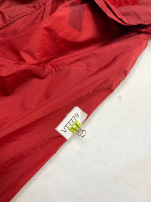 Adidas Vintage Red Windbreaker Jacket with 3-Stripes (Men’s L)