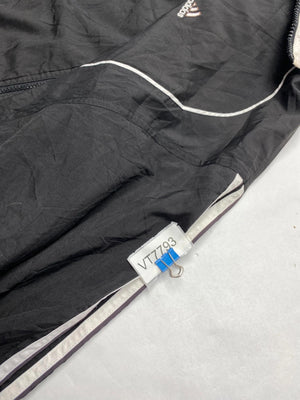 Adidas Vintage Black & White 3-Stripes Windbreaker Jacket (Men’s L)