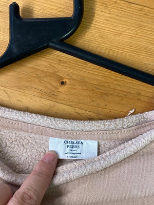 Chelsea Peers Beige Cropped Fleece Sweatshirt