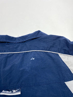 Vintage Reebok Navy & Grey Full-Zip Windbreaker Jacket