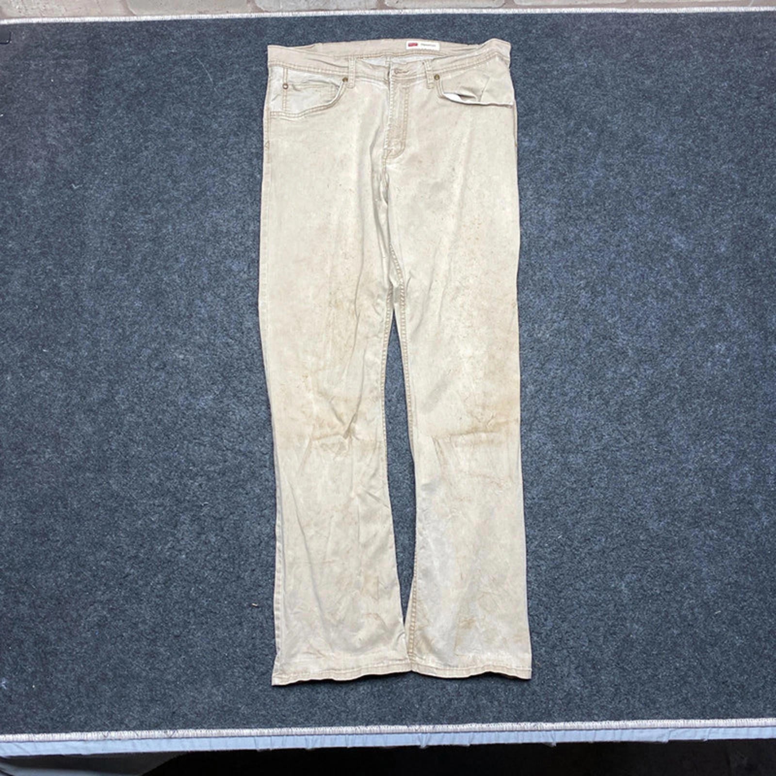 Beige Wrangler Straight Fit Trousers Women's W33