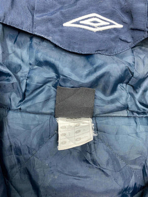 Umbro Men's Navy and Grey Hooded Windbreaker Jacket