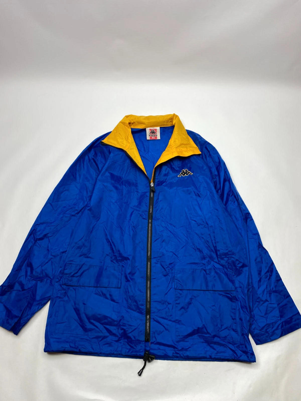 Kappa Vintage Blue & Yellow Full-Zip Windbreaker Jacket (Men’s XL)