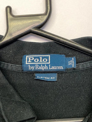 Polo Ralph Lauren Long Sleeve Black Custom Fit Polo Shirt