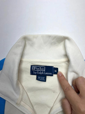 Polo Ralph Lauren White & Blue Full-Zip Track Jacket