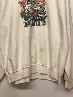 Funny “Dear Santa I’ve Dropped F-Bombs” Christmas Sweatshirt Size L