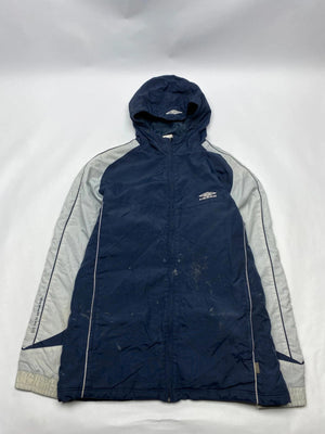 Umbro Navy & Grey Retro Sports Jacket with Hood