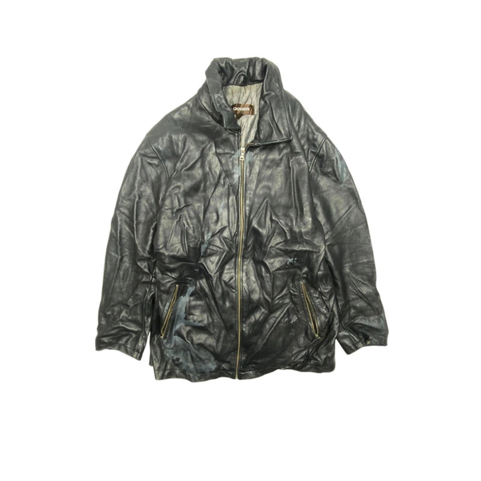 Black Leather Jacket Men's Medium