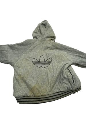 90s Black-Grey Adidas Reverse Jacket Men's Large Northern Pole Vintage Wholesale 
