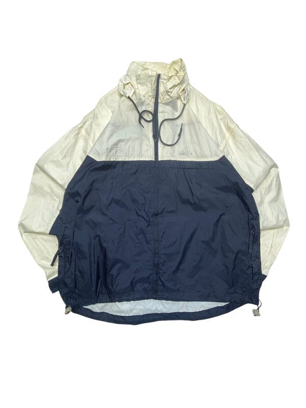 90s Cream-Navy Adidas Windbreaker Men's XL Northern Pole Vintage Wholesale 