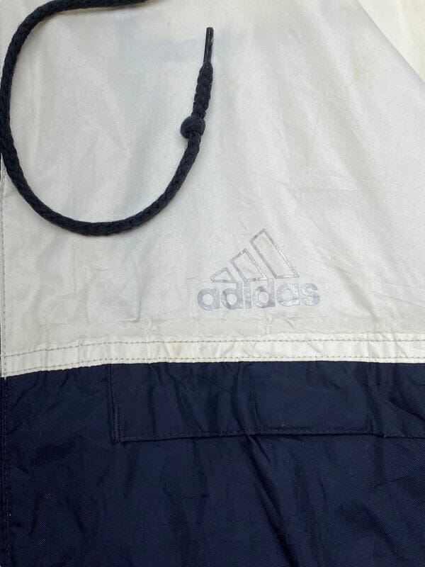 90s Cream-Navy Adidas Windbreaker Men's XL Northern Pole Vintage Wholesale 