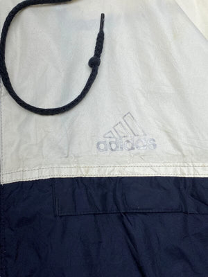 90s Cream-Navy Adidas Windbreaker Men's XL Northern Pole Vintage Wholesale 