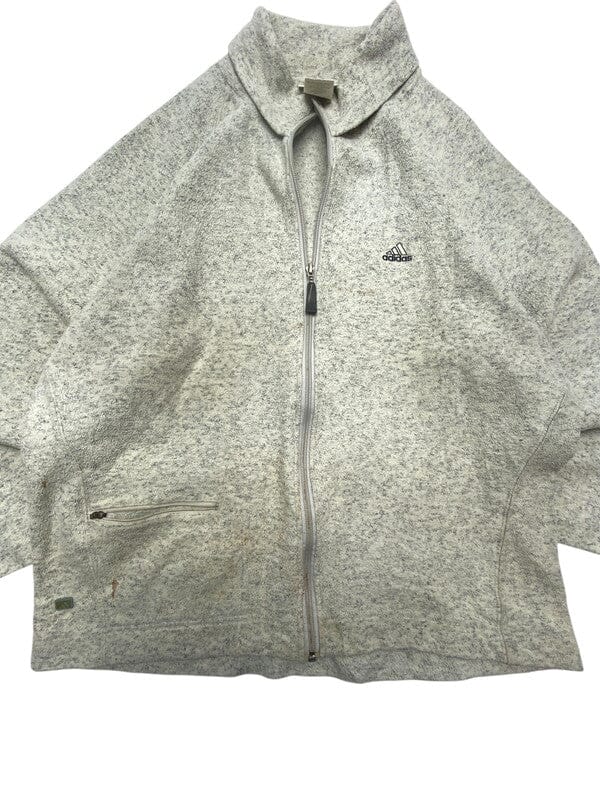 90s Grey Adidas Fleece Jacket Men's Large Northern Pole Vintage Wholesale 