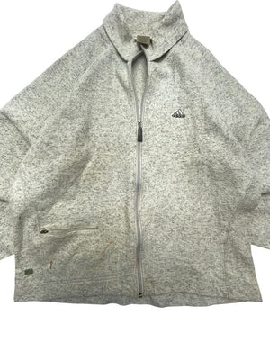 90s Grey Adidas Fleece Jacket Men's Large Northern Pole Vintage Wholesale 