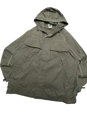 90s Grey Adidas Windbreaker Men's Medium Northern Pole Vintage Wholesale 