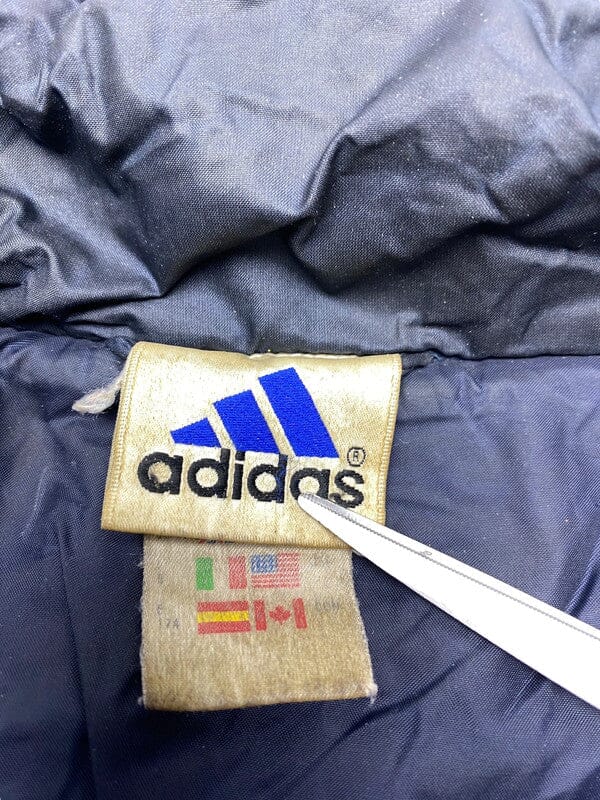 90s Navy Adidas Puffer Jacket Men's Medium Northern Pole Vintage Wholesale 