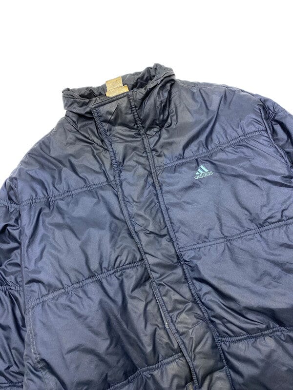 90s Navy Adidas Puffer Jacket Men's Medium Northern Pole Vintage Wholesale 