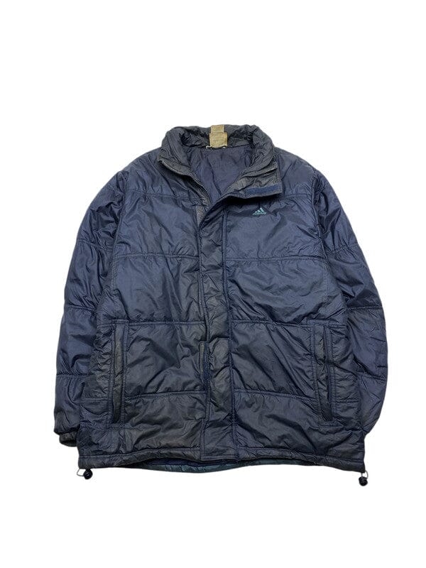 90s Navy Adidas Puffer Jacket Men's Medium Northern Pole Vintage Wholesale 