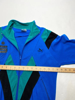 Puma Vintage Retro Track Jacket – Blue / Green / Black